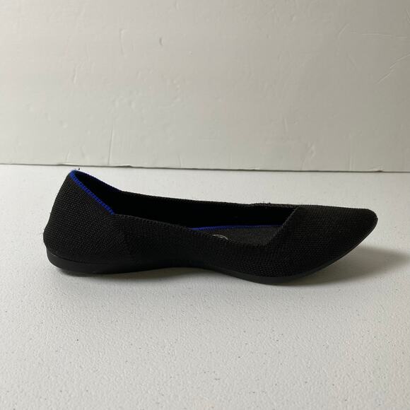 Rothy's Sz 6 ONE SINGLE LEFT SHOE Point Toe Black Replacement Amputee Knit Flat - Picture 2 of 16